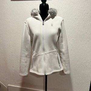 Womens Spyder White Zip Jacket